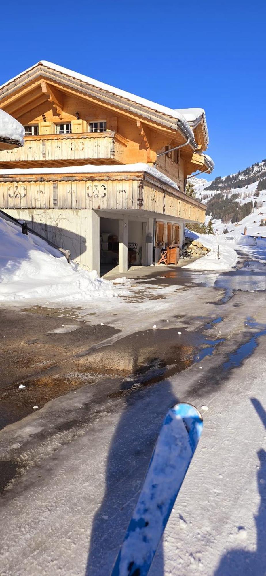 Large Deluxe Studio For 2 - Chalet Lovo Lenk Εξωτερικό φωτογραφία